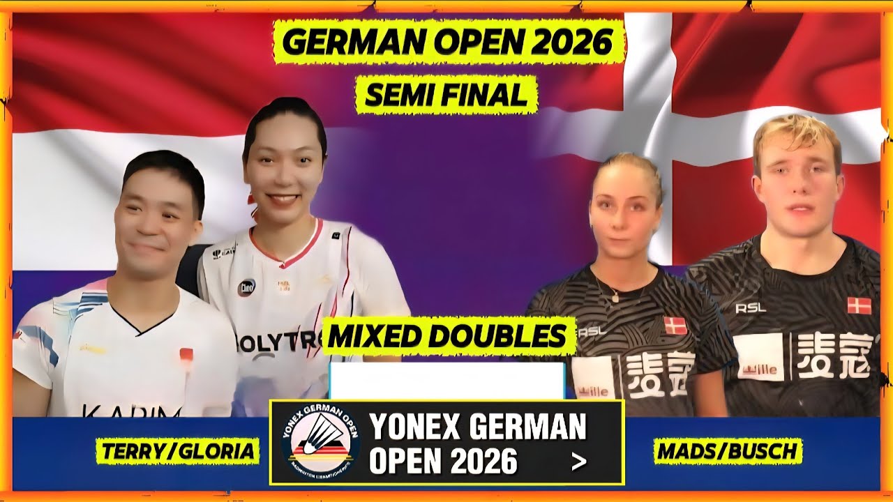 DUEL SENGIT! Terry/Gloria (INA) vs Vestergaard/Busch (DEN) | German Open 2026 Badminton