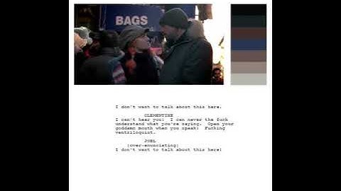 Eternal Sunshine of the Spotless Mind +  script and color palette