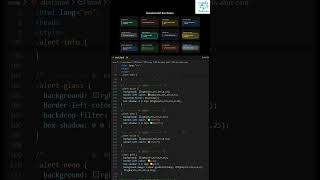 12 Modern Animated Alert Boxes Using Pure HTML & CSS ⚡📢✨ #coding #htmlcss #frontenddev