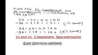 1's and 2's complement Representation(Shortcut) in Hindi || MCS-012