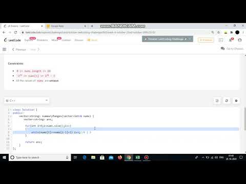 Summary Ranges|| Leetcode Daily Challenge October Day 28