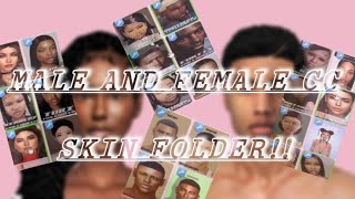 MALE FEMALE URBAN SKIN & SKIN DETAIL CC FOLDER|THE SIMS 4