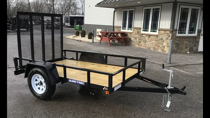Sure Trac 5x8' Angle Iron Utility Landscape Trailer 2990# GVW ST6208UA-B-030