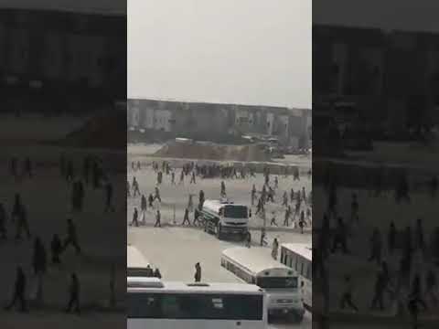 مظاهرات شركة ازميل من اجل المرتبات