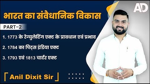 भारत का संवैधानिक विकास भाग - 2 II Constitutional Development  of India II By - ANIL DIXIT