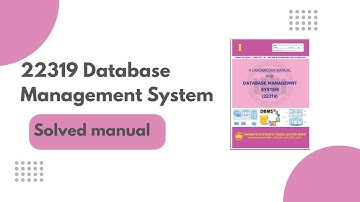22319 Database Management System DMS solved lab manual pdf | Manual Answer | MSBTE #22319