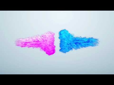 Intro Logo Animation Blue and pink smoke