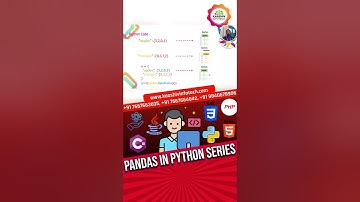 What is Pandas? Why and How to Use Pandas in Python #kaashivinfotechreviews #kaashivinfotech #python