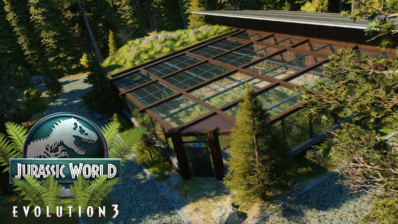 Небольшой вольер для динозавров для нашего парка-песочницы (JWE3 Paleozoo Park Build)