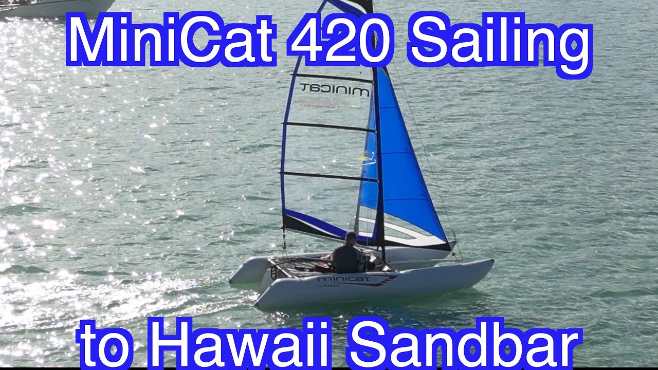 Minicat 420 Set up Timelapse and Sailing the closet catamaran.