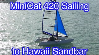 Minicat 420 Set up Timelapse and Sailing the closet catamaran.