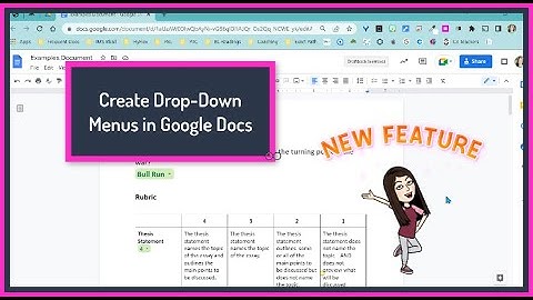 Create Drop Down Menus in Google Docs