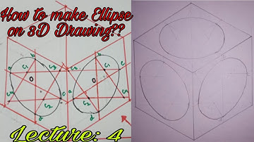 How to make Ellipse on 3D Drawing? |Engineering Drawing II| Prashant YT | Ellipse | 3D Drawing |