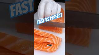 The Difference Between Fisherman and Chef Cutting Salmon 🐟