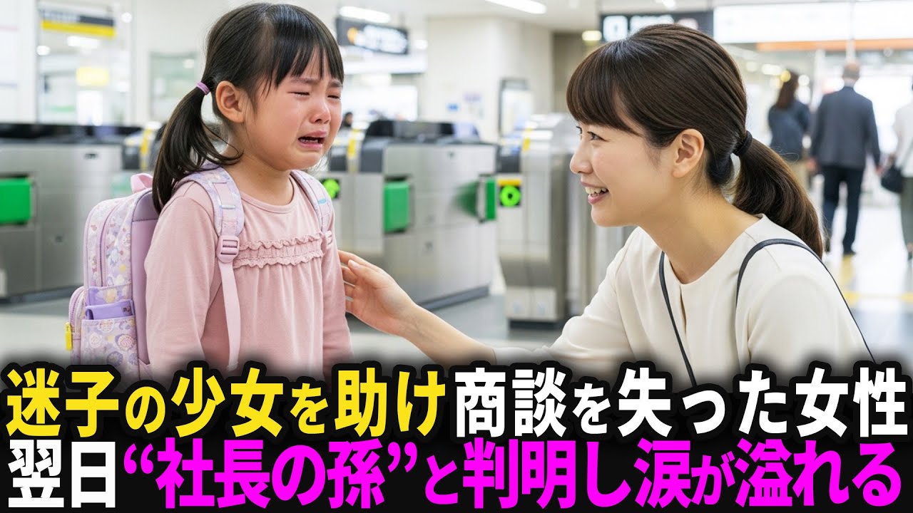 迷子の少女を助け商談をキャンセルし「無責任だ」と責められた女性。だが翌日、少女が“社長の孫”と判明し空気が一変する…