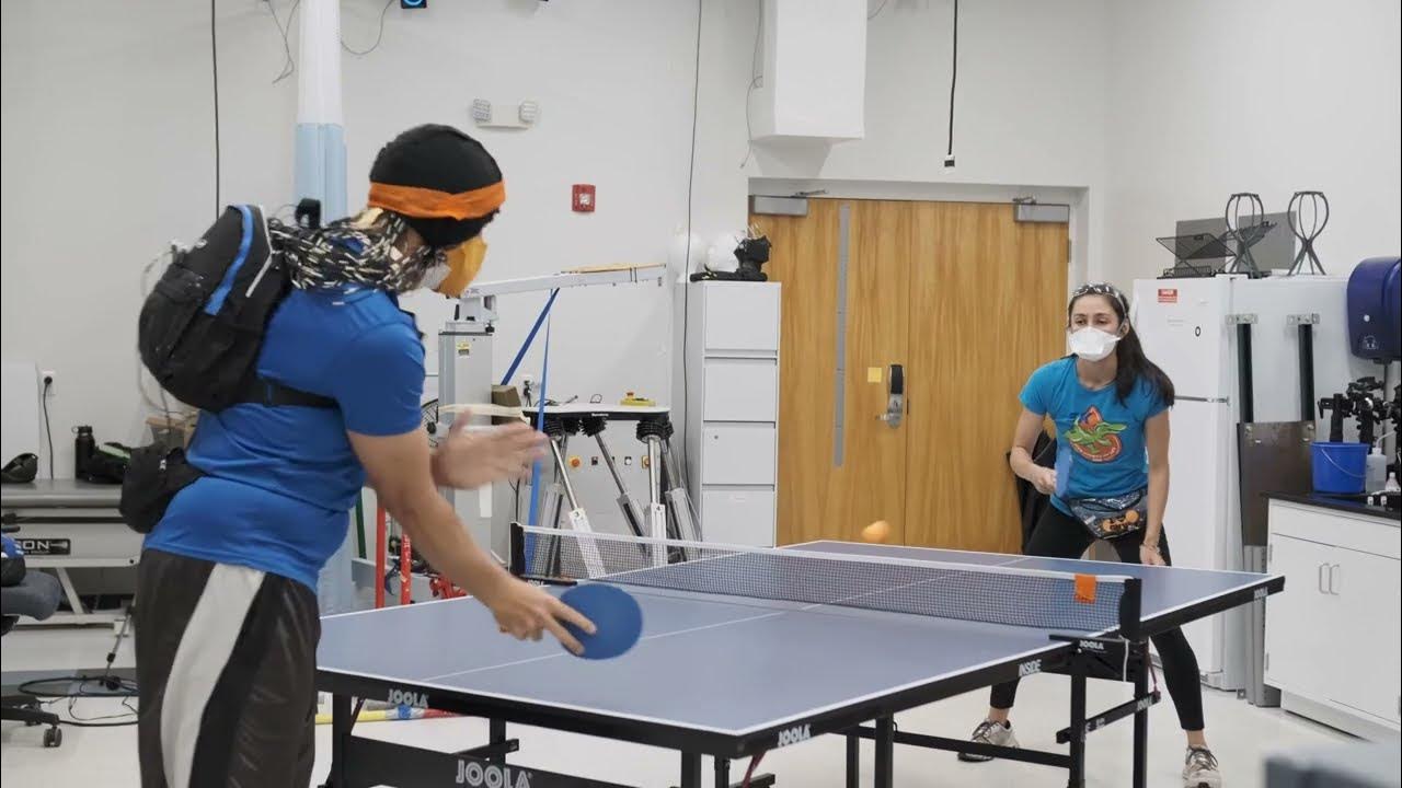Table tennis brain teaser Playing against robots makes our brains work