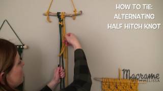 DIY Macrame Tutorial: How To Tie an Alternating Half Hitch Knot