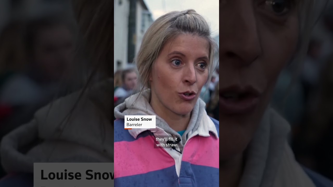 Flaming tar barrels light up English town in ancient tradition | REUTERS