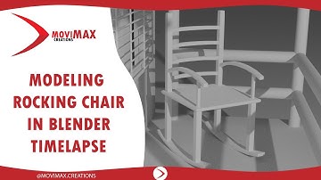 modeling rocking chair in blender timelapse