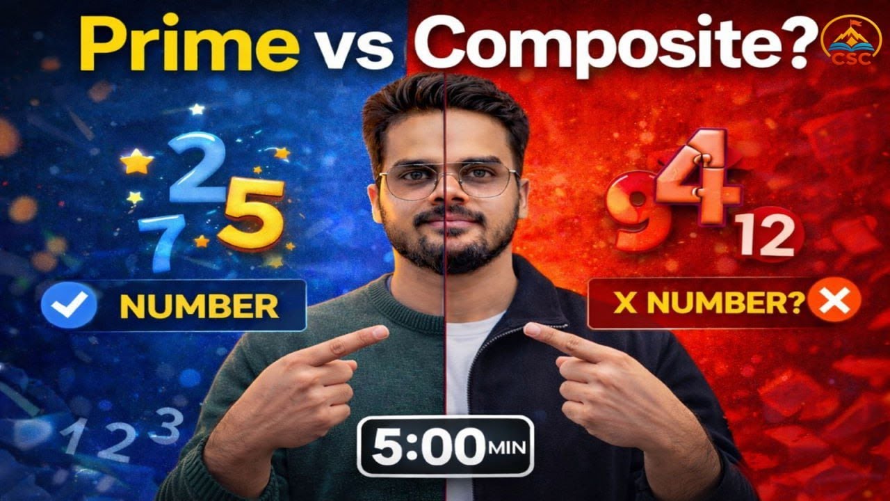Prime & Composite Number Trick in 5 Minutes | Number System | Maths by Satyendra Sir 
