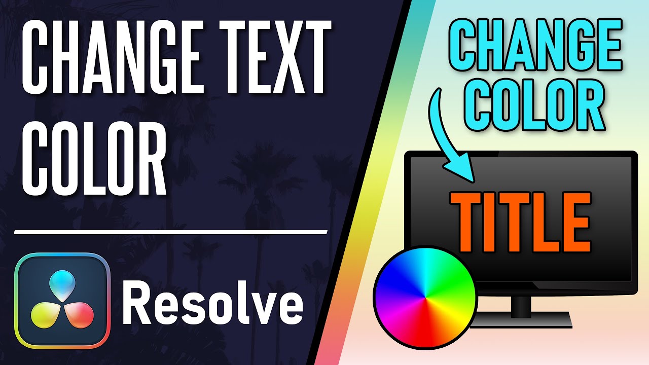 How to Change Text/Font Color in Davinci Resolve - YouTube