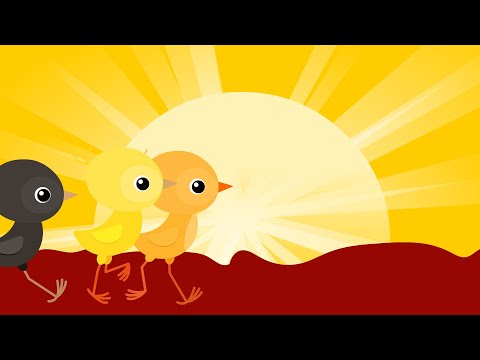 Babyeli Sensory - Three Little Chickens - Fun Short Video for babies with music and animation