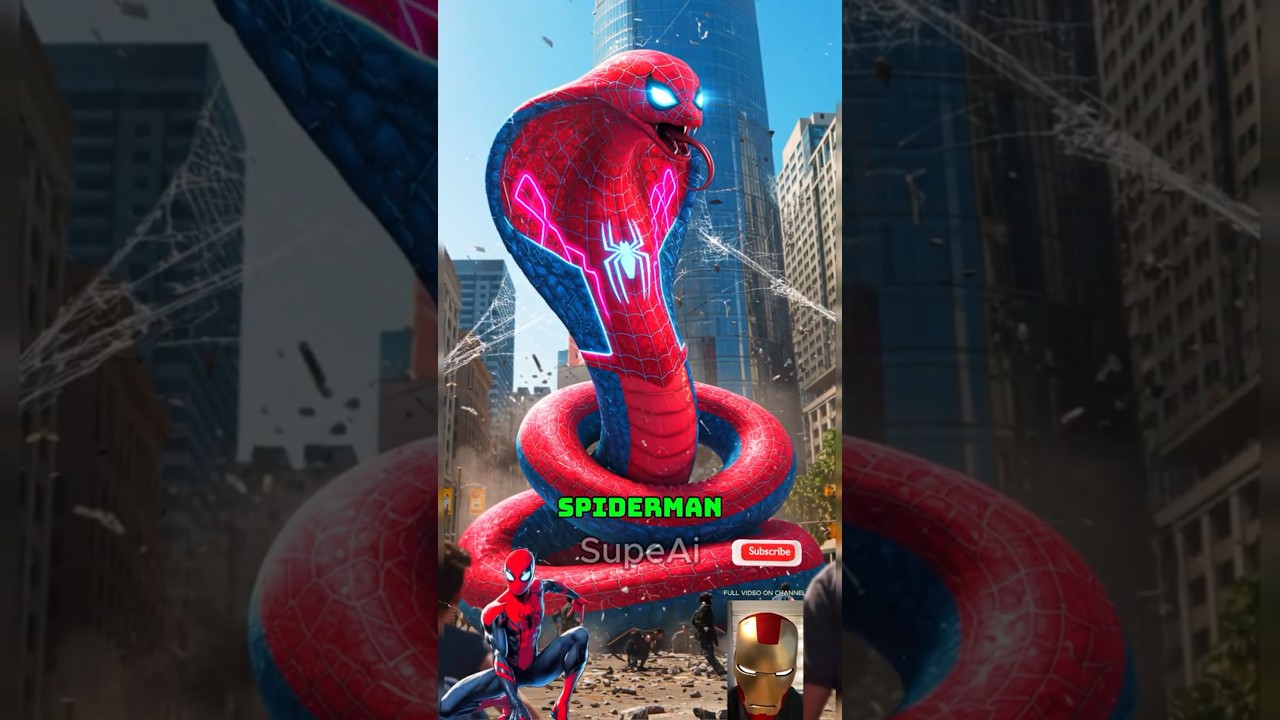 🔥 Superheroes But 😱🐍Giant Cobra 🔥Part1(Marvel & DC) 