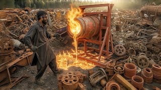 : Incredible manufacturing process | how to manufacture truck brake drum from scrap