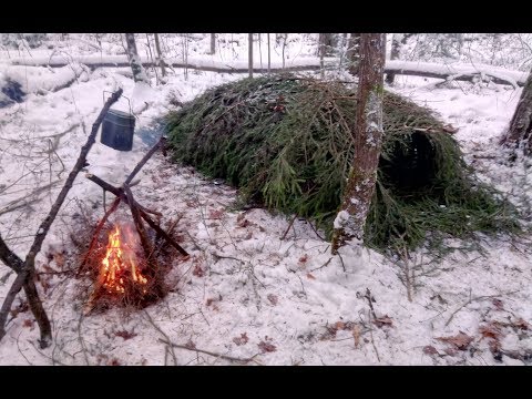 Уроки выживания в лесу зимой видео