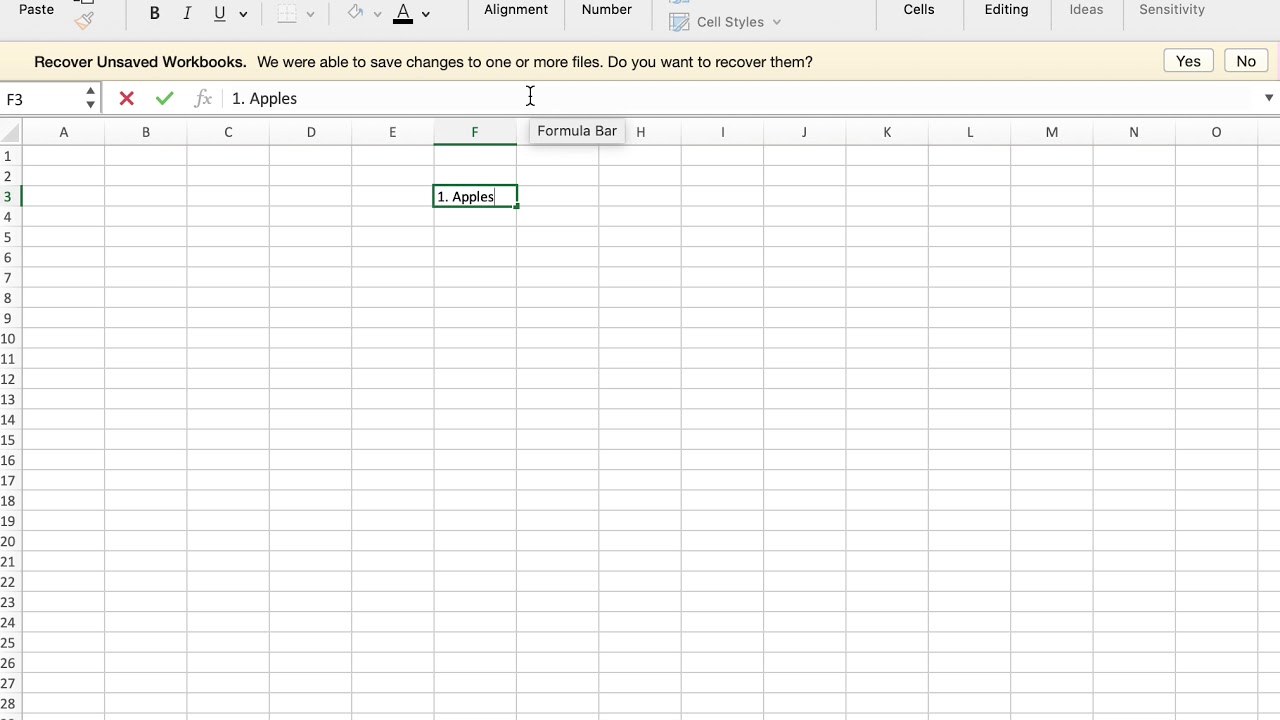 Enter in Same Box in Excel MAC or Windows YouTube