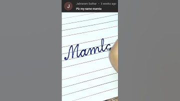 Mamta - Beautiful name in Cursive writing | Cursive writing for beginners | #shorts