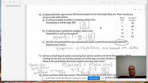 Algebra 2 Review sheet answers unit 12 probability