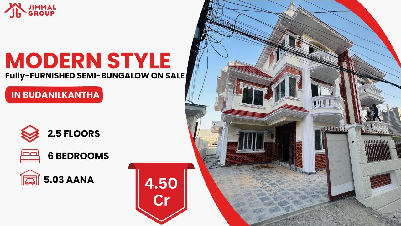 Spacious 4BHK Semi-Bungalow for Sale in Budhanilkantha | 5.03 Aana Land | NPR 4.50 Crore | ID : 237