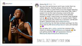 Ebony Riley gives her first live performance 🎤