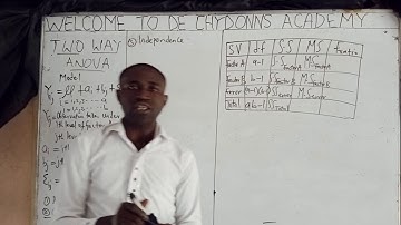 INTRODUCTION TO TWO WAY ANOVA