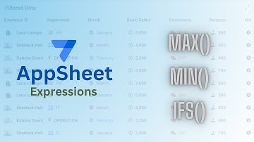 How to use MAX, MIN, IFS Expressions in AppSheet | AppSheet tutorials for beginners