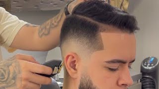 MID FADE COMBOVER  BARBER TUTORIAL