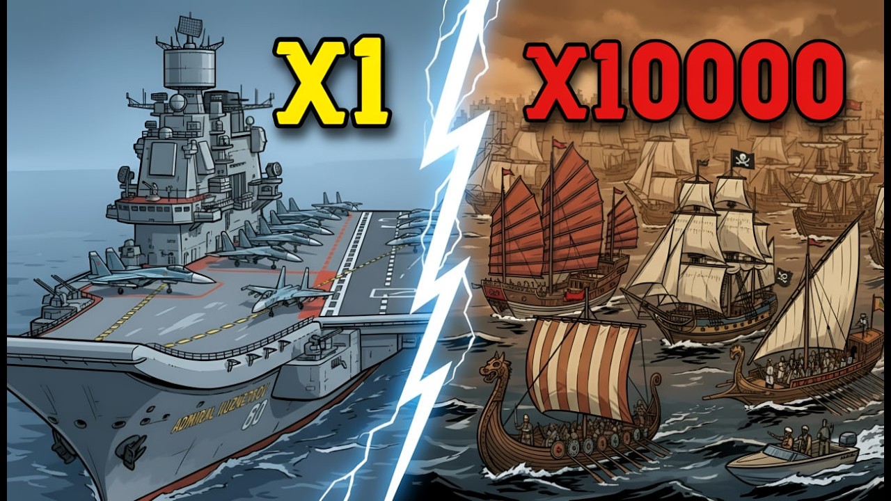 1 АВИАНОСЕЦ РФ против ВСЕХ ПИРАТСКИХ ФЛОТОВ ИСТОРИИ