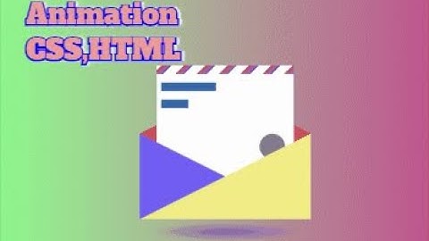 Animation CSS Html. Envelope opening
