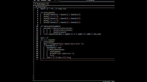 Tic Tac Toe Game in Python