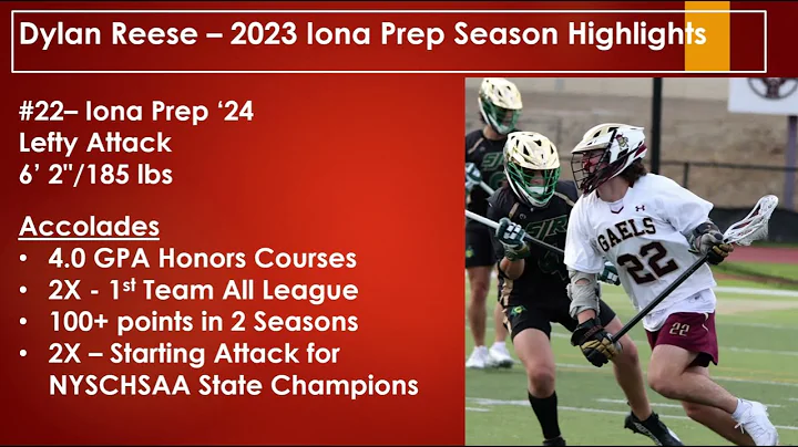 Dylan Reese - Iona Prep 2023 Spring Season Highlights