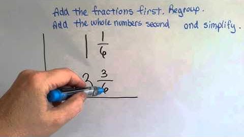 Grade 4 Math 7.7a, Add Mixed Numbers with Common Denominators by Regrouping