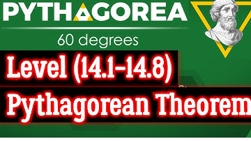 Pythagorea 60 degrees Level (14.1-14.8) Pythagorean Theorem complete Solutions