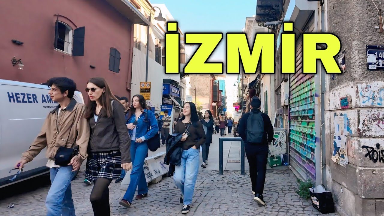 Izmir, तुर्किये | alsancak | शहर के केंद्र की सैर 4K