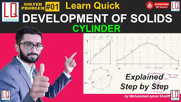Development of Solids | Cylinder | Engineering Drawing | Tutorial | Learn Quick | By Sheriff