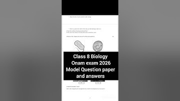 class 8 Biology Onam exam 2025 Model Question paper and answers