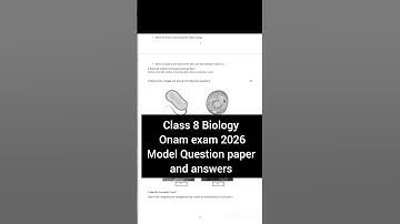 class 8 Biology Onam exam 2025 Model Question paper and answers