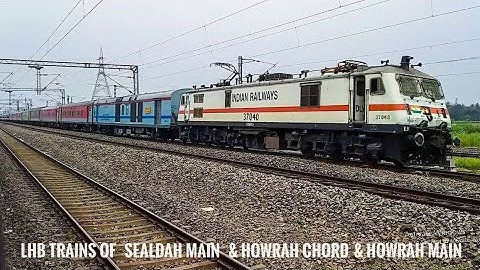[3 in 1] LHB Trains of Sealdah main line, Howrah-Bardhaman chord line, Howrah-Bardhaman main line.