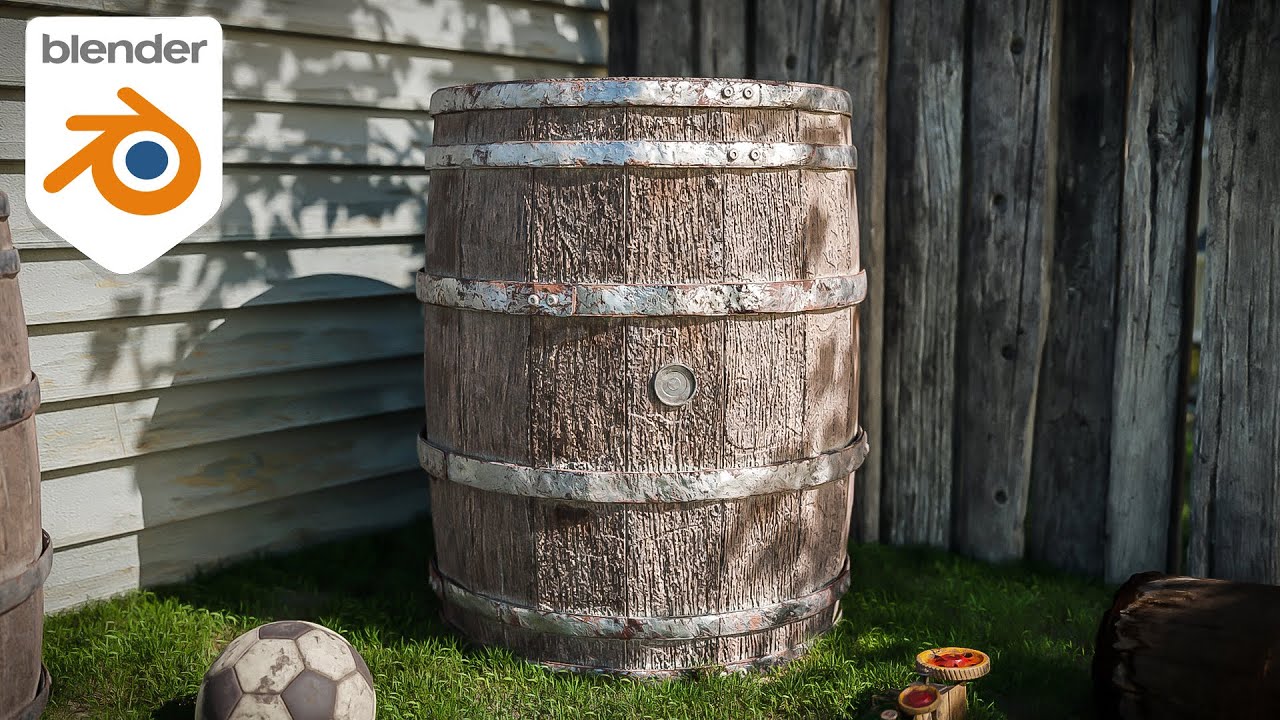 How to make a Realistic Old Wooden Barrel in Blender - Tutorial - YouTube