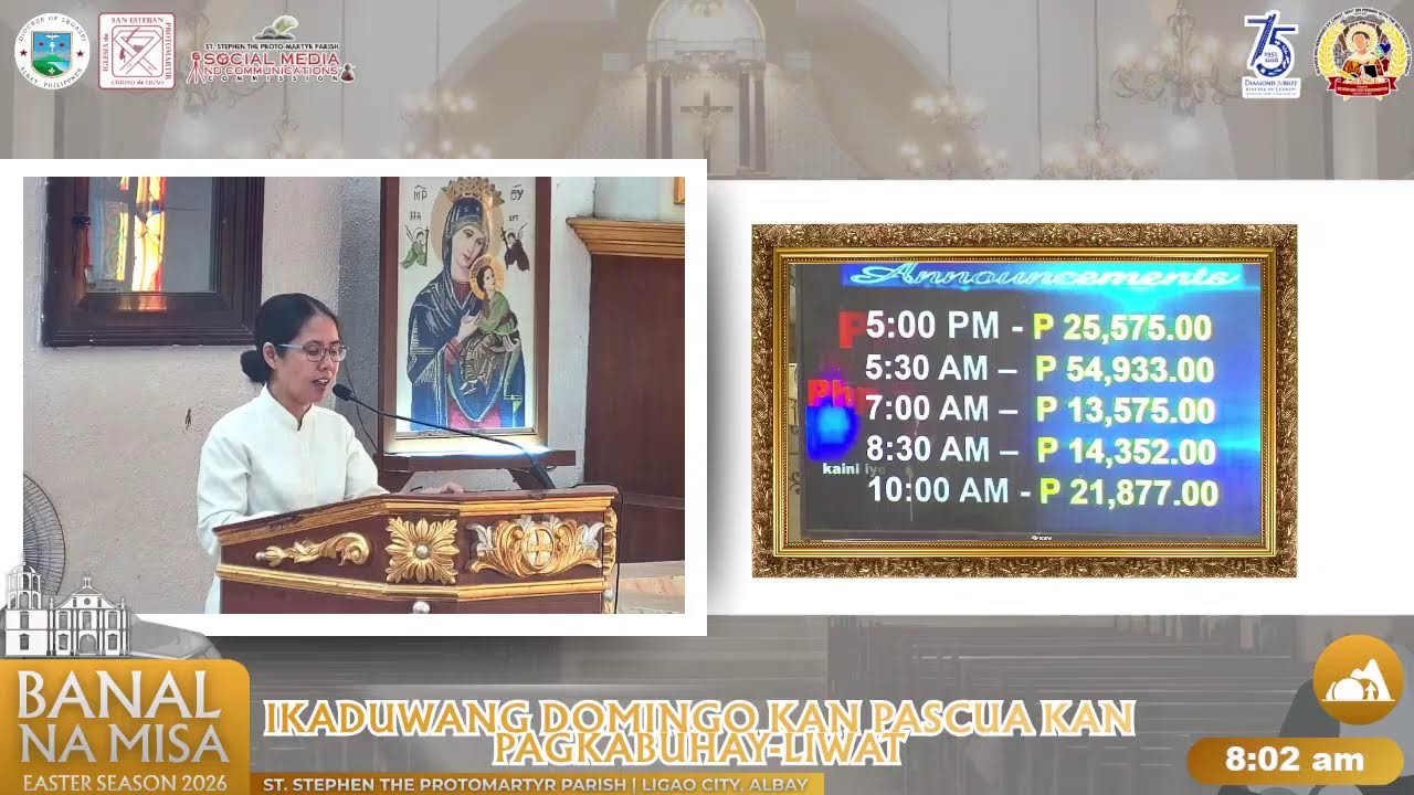 Banal na Misa | IKADUWANG DOMINGO KAN PASCUA KAN PAGKABUHAY-LIWAT(Domingo kan Diosnon na Pagkaherak)